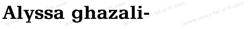 Alyssa ghazali字体转换